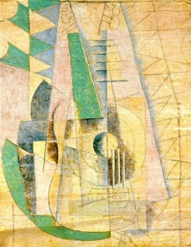 Guitarra verde que prolonga el cubismo de 1912 Pablo Picasso Pinturas al óleo